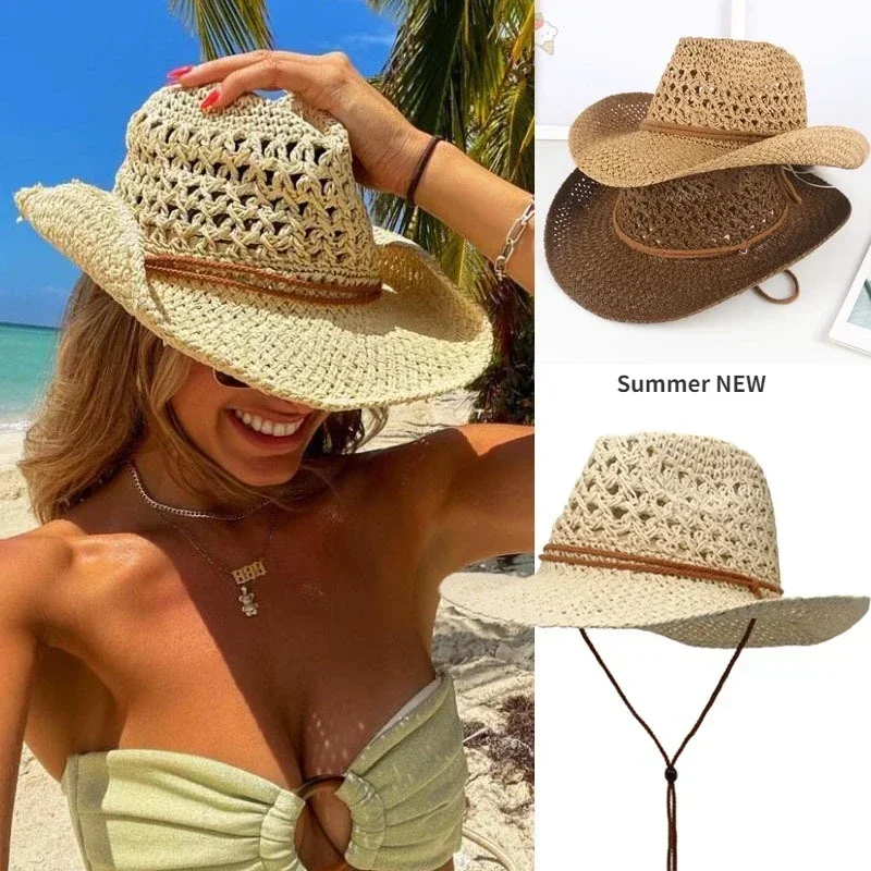 Vintage Western Cowboy Sun Hat Men Women Straw Hat Outdoor Travel Ethnic Style Gift UV Protection Cap Chapeau Beach Hat Bonet
Vintage Western Cowboy Sun Hat Men Women Straw Hat Outdoor Travel Ethnic Style Gift UV Protection Cap Chapeau Beach Hat Bonet