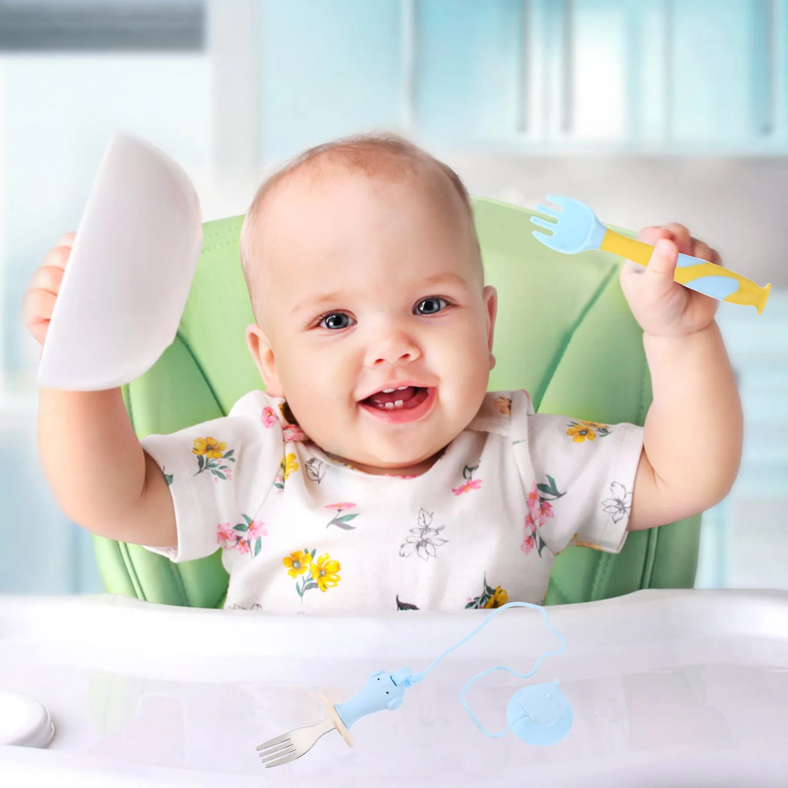 1Pair Infant Utensils Holder Strap Silicone Suction Cup Bottom Anti Slip Stable Dining Spoon Fork Holder for Toddler Highchair
1Pair Infant Utensils Holder Strap Silicone Suction Cup Bottom Anti Slip Stable Dining Spoon Fork Holder for Toddler Highchair