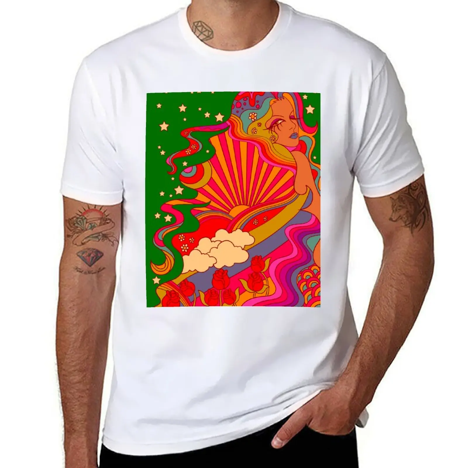 Psychedelic Lady T-Shirt hippie clothes affliction shirts summer clothes mens plain t shirts
Psychedelic Lady T-Shirt hippie clothes affliction shirts summer clothes mens plain t shirts