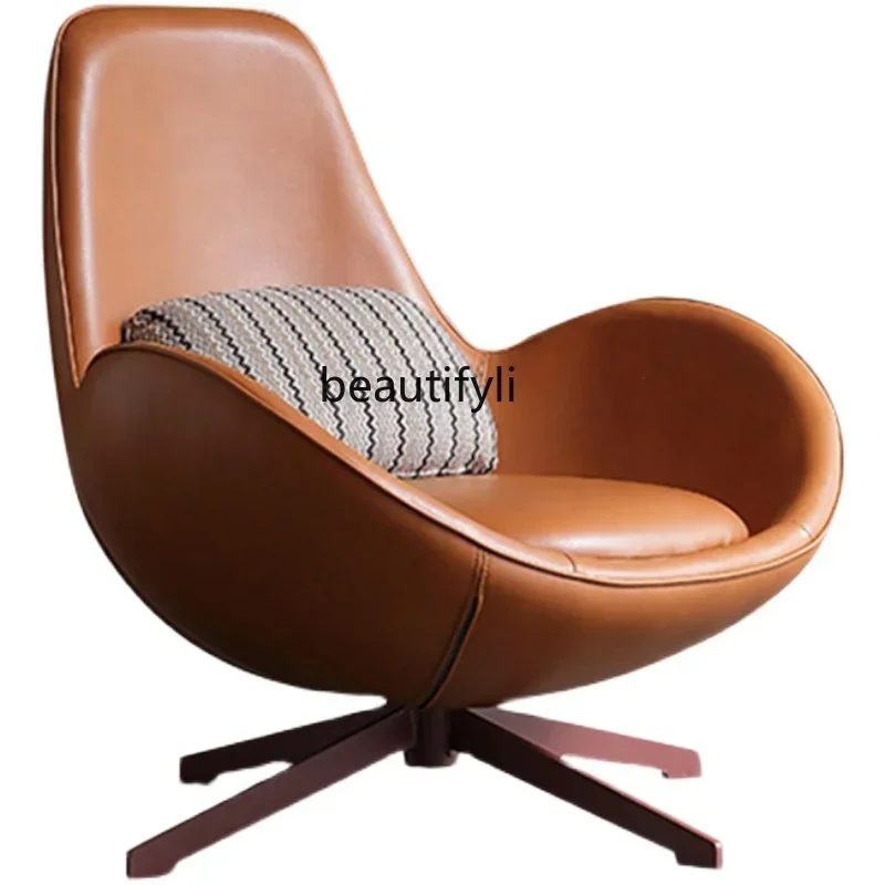 Nordic real cowhide single sofa light luxury living room balcony Italian rotating leisure chair
Nordic real cowhide single sofa light luxury living room balcony Italian rotating leisure chair