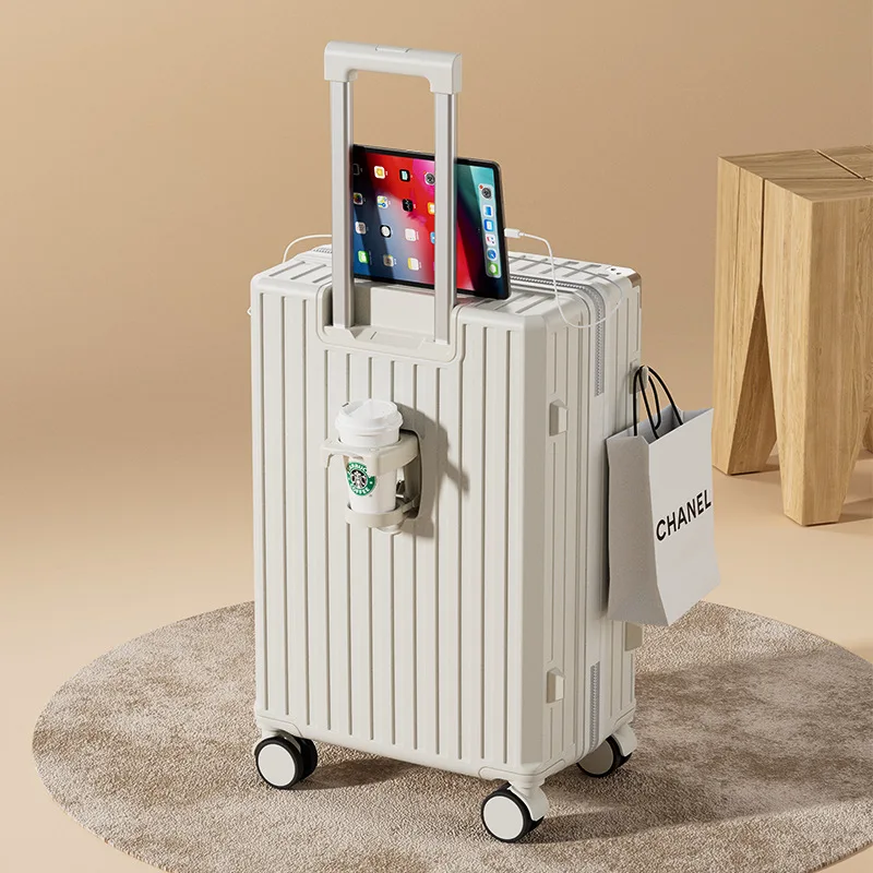 20/24/28 inch Suitcase PC Zipper Trolley Case With Wheels Cabin Boarding Rolling Luggage with USB Cup Holder Travel Suitcases
20/24/28 inch Suitcase PC Zipper Trolley Case With Wheels Cabin Boarding Rolling Luggage with USB Cup Holder Travel Suitcases