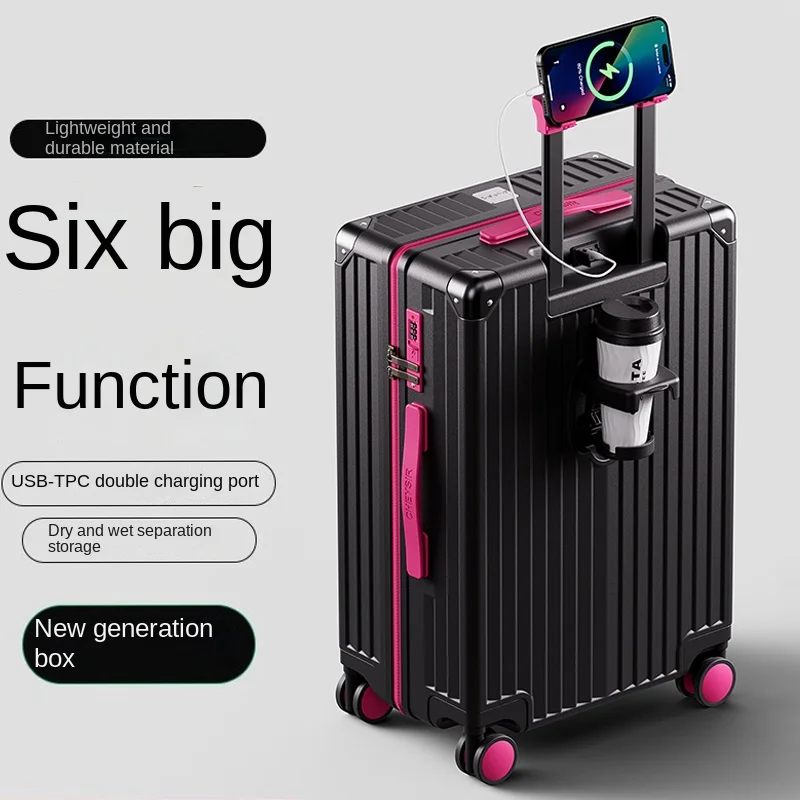 Luggage 2025 New Suitcase 29 inch Multifunctional USB Cup Holder Password Trolley Case 20" 26" Cabin Carrier Travel Suitcases
Luggage 2025 New Suitcase 29 inch Multifunctional USB Cup Holder Password Trolley Case 20" 26" Cabin Carrier Travel Suitcases