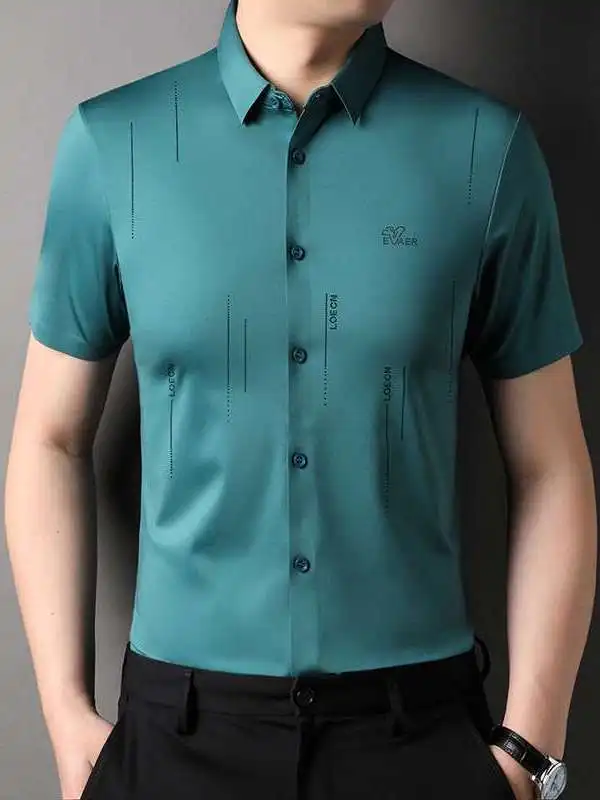 Summer Ice Silk Seamless Shirt Men's Young Style Short Sleeve CleanFit FlipCollar InnerWear PU Leather Thin NonDeformable
Summer Ice Silk Seamless Shirt Men's Young Style Short Sleeve CleanFit FlipCollar InnerWear PU Leather Thin NonDeformable