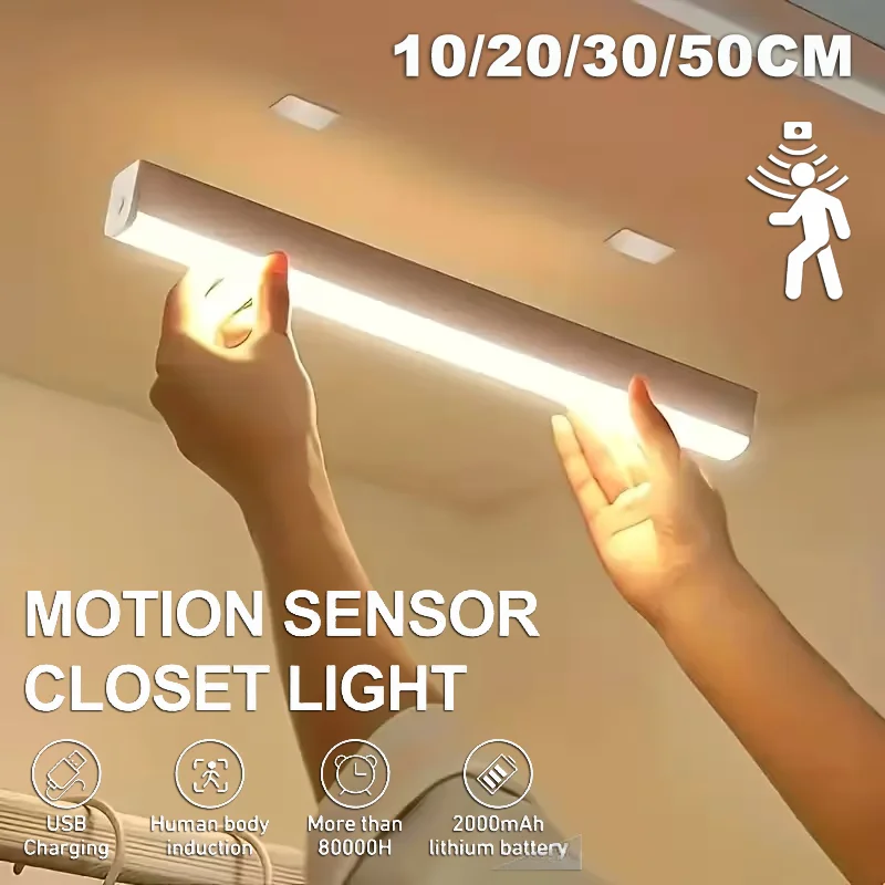 Motion Sensor LED Cabinet Light Bar Magnetic Under Cupboard Kitchen Lighting USB Rechargeable Night Light
Motion Sensor LED Cabinet Light Bar Magnetic Under Cupboard Kitchen Lighting USB Rechargeable Night Light