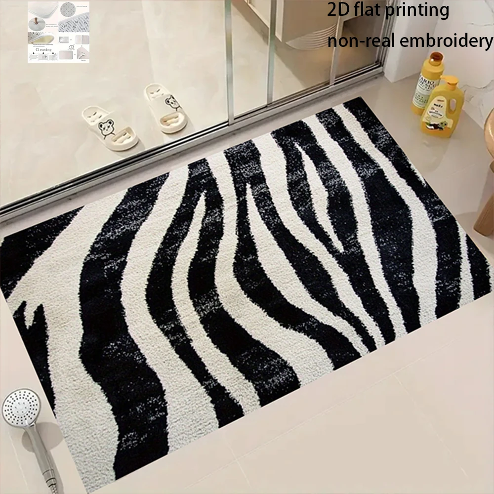 2D Flat-1pc Zebra Print Bath Mat , Suitable for bedroom bathroom, entrance door mat.
2D Flat-1pc Zebra Print Bath Mat , Suitable for bedroom bathroom, entrance door mat.