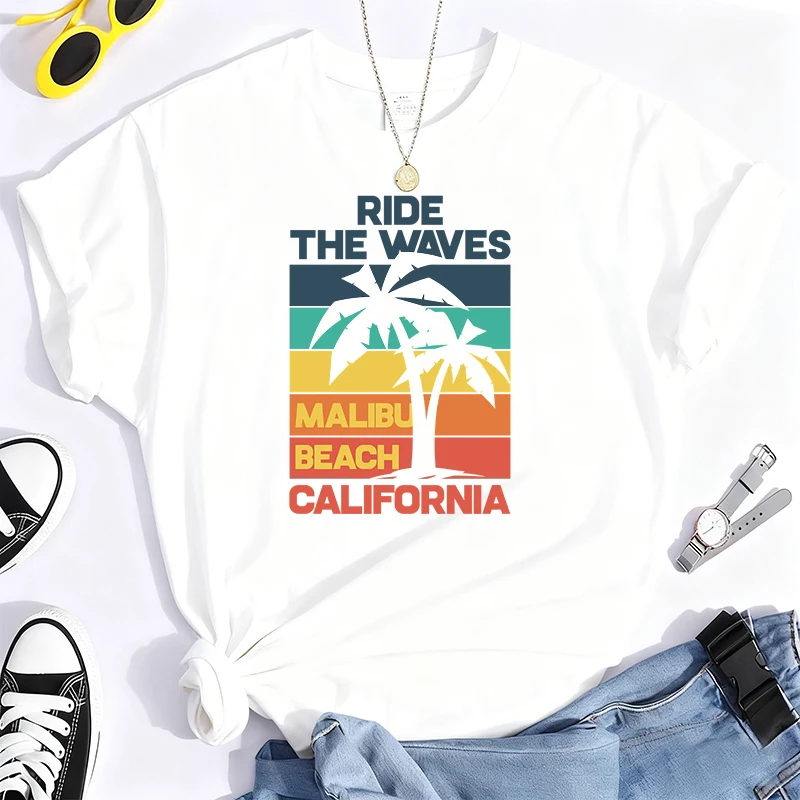 Ride The Waves Coconut Tree Print 100% Cotton T Shirt Women Joke Humor Summer T-shirt Oversized Casual Clothes Male Streetwear
Ride The Waves Coconut Tree Print 100% Cotton T Shirt Women Joke Humor Summer T-shirt Oversized Casual Clothes Male Streetwear