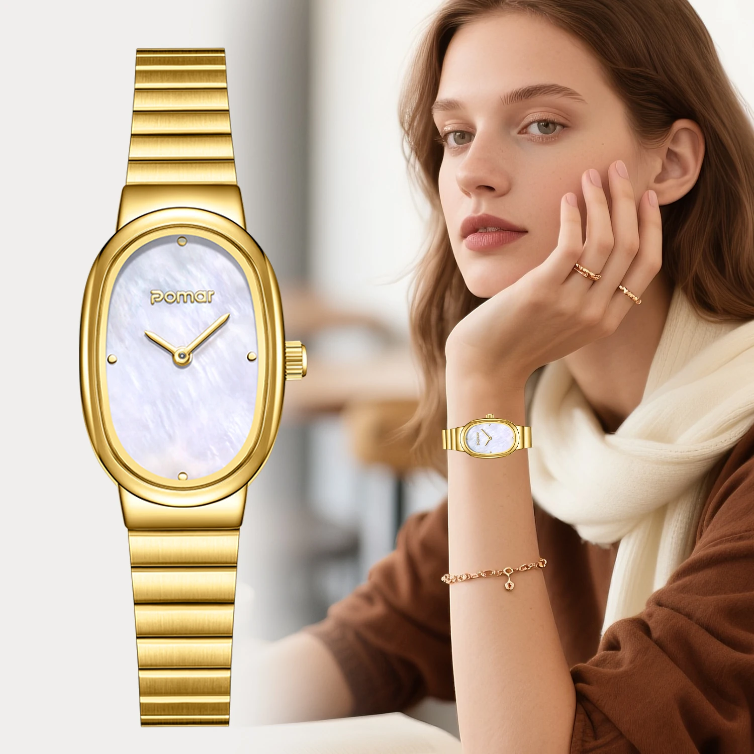 Роскошные модные классические золотые овальные ретро-циферблаты, элегантные женские кварцевые водонепроницаемые часы, женские часы 
Роскошные модные классические золотые овальные ретро-циферблаты, элегантные женские кварцевые водонепроницаемые часы, женские часы