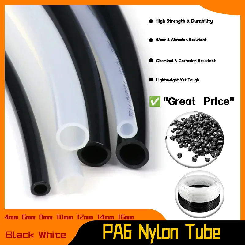 Pneumatic Air Compressor Smooth Rigid Polyamide Oil Pipe 1/3/5/10M High Pressure PA6 Nylon Tube 4mm 6mm 8mm 10mm 12mm 14mm 16mm
Pneumatic Air Compressor Smooth Rigid Polyamide Oil Pipe 1/3/5/10M High Pressure PA6 Nylon Tube 4mm 6mm 8mm 10mm 12mm 14mm 16mm