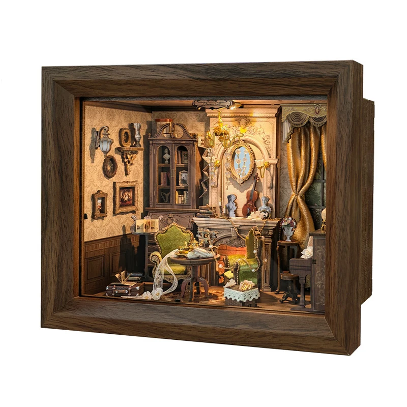 DIY Wooden Miniature Model Kits Glimmer Hall Photo Frame Casa 3D Puzzle Dollhouse With Furniture for Friends Birthday Gifts
DIY Wooden Miniature Model Kits Glimmer Hall Photo Frame Casa 3D Puzzle Dollhouse With Furniture for Friends Birthday Gifts