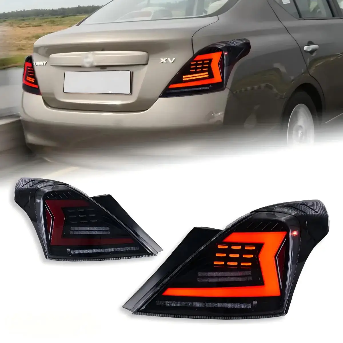 Светодиодные задние фонари для Nissan Sunny/Almera/Versa Sedan 2011-2019 с динамическими указателями поворота
Светодиодные задние фонари для Nissan Sunny/Almera/Versa Sedan 2011-2019 с динамическими указателями поворота