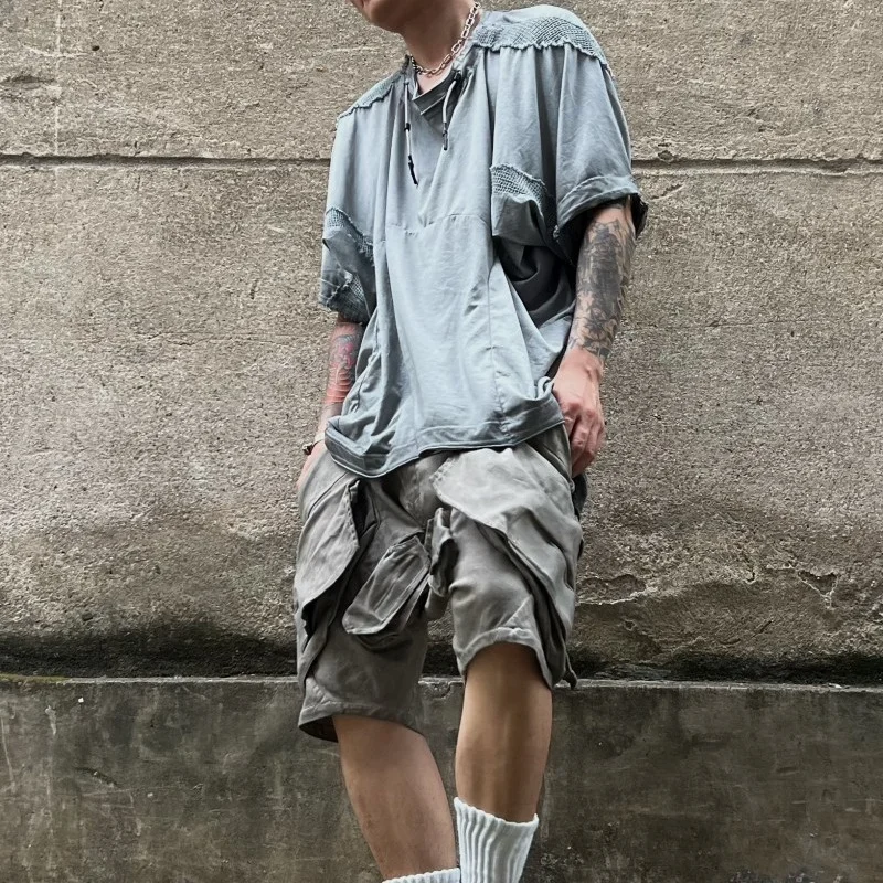 Summer Ice Cotton Trendy Breathable Loose Overlay Stitching Waste Soil Functional Style Designer Men's Short Sleeve T-shirt
Summer Ice Cotton Trendy Breathable Loose Overlay Stitching Waste Soil Functional Style Designer Men's Short Sleeve T-shirt