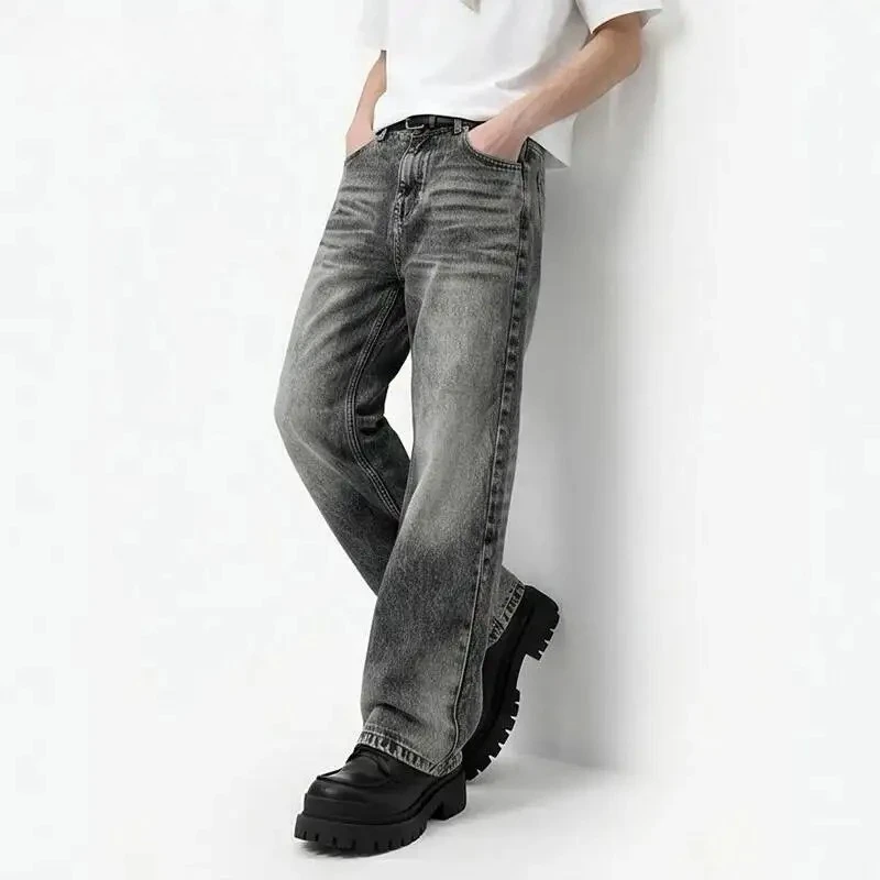 American Style Black Grey Washed Distressed Men's Jeans Loose Straight Wide Leg Denim Long Pants Casual Trousers
American Style Black Grey Washed Distressed Men's Jeans Loose Straight Wide Leg Denim Long Pants Casual Trousers