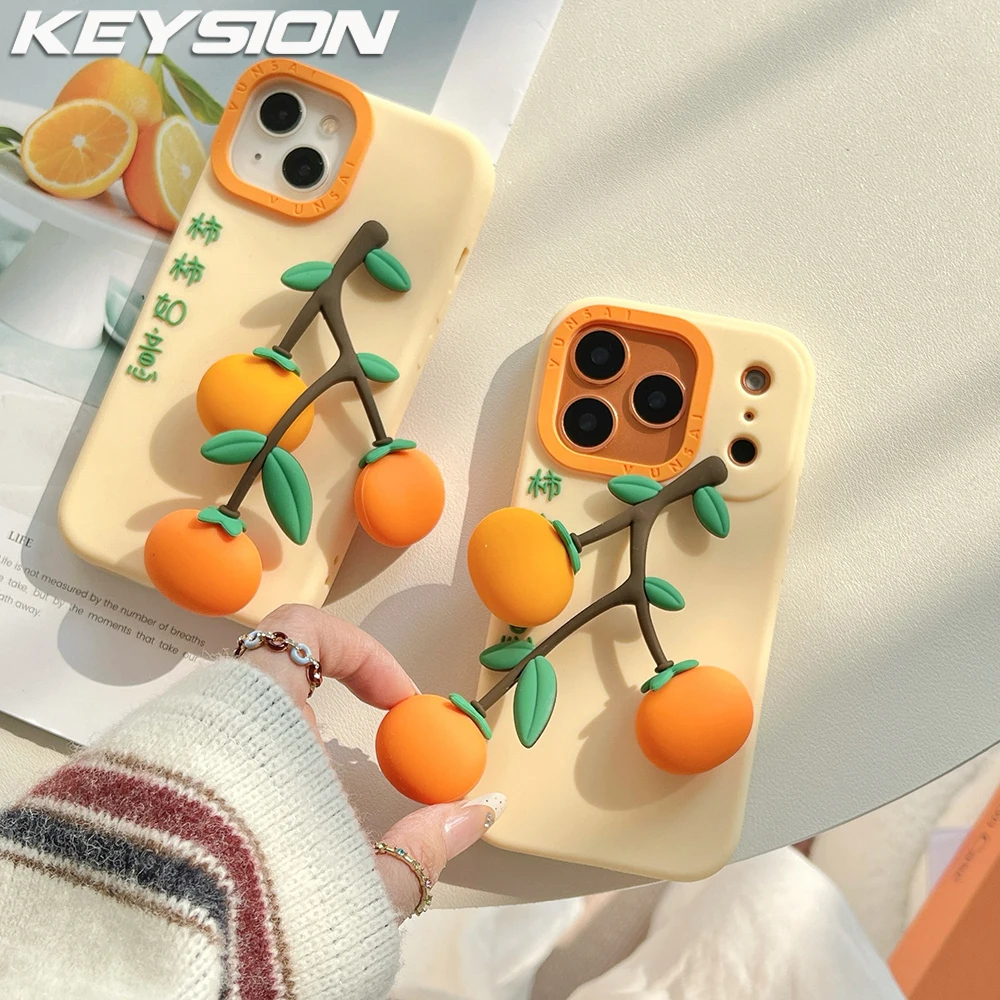 KEYSION Cute 3D Cartoon 3D Persimmon Charm Phone Case for iPhone 13 14 15 16 17 Pro Max Soft Silicone Shockproof Back Cover
KEYSION Cute 3D Cartoon 3D Persimmon Charm Phone Case for iPhone 13 14 15 16 17 Pro Max Soft Silicone Shockproof Back Cover