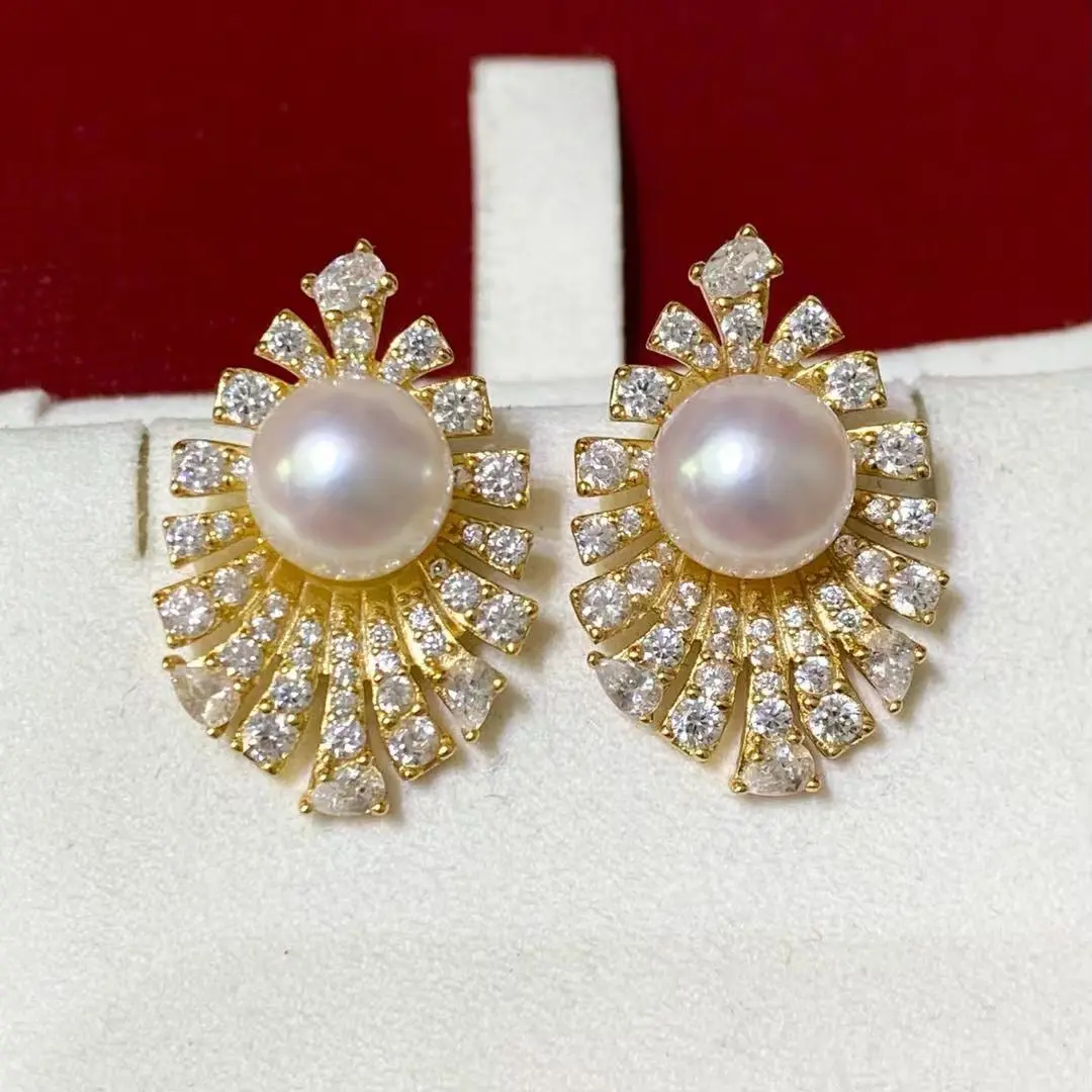 Wholesale S925 Sterling Silver Earrings Mount Findings Settings Base Mounting Parts Accessory for 7-8mm Pearls 5 pairs/lot
Wholesale S925 Sterling Silver Earrings Mount Findings Settings Base Mounting Parts Accessory for 7-8mm Pearls 5 pairs/lot