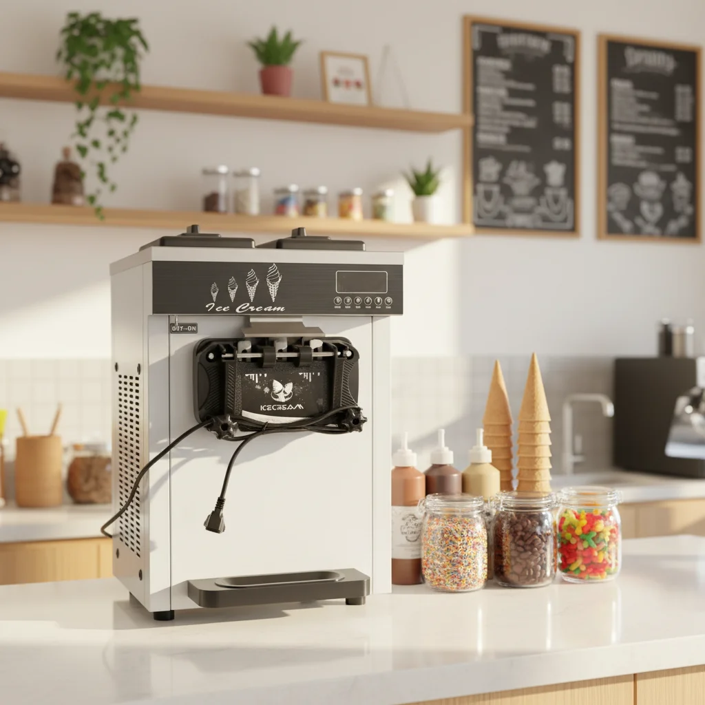 High Quality 1800W Commercial Ice Cream Maker 18-22L/H Automatic Countertop Soft Serve Machine Stainless Steel 2x4.5L Hopper
High Quality 1800W Commercial Ice Cream Maker 18-22L/H Automatic Countertop Soft Serve Machine Stainless Steel 2x4.5L Hopper