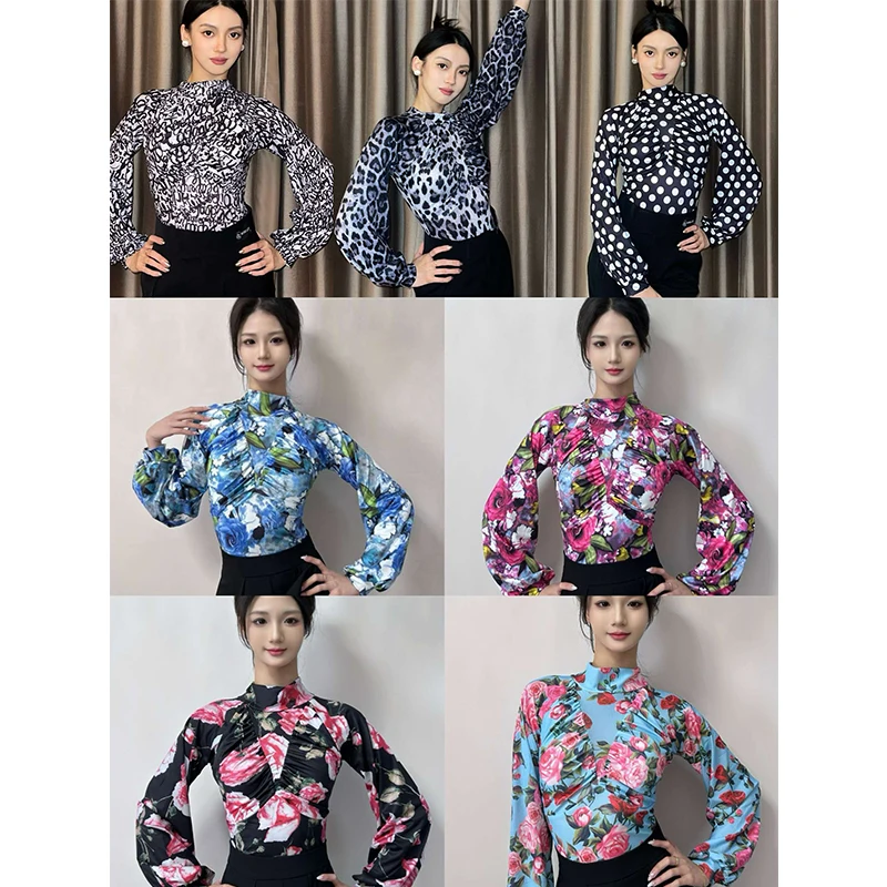 New Latin Ballroom Dance Tops Women Practice Clothing Long Sleeves Leotards Adult Salsa Rumba Dance Performance Costume DNV22525
New Latin Ballroom Dance Tops Women Practice Clothing Long Sleeves Leotards Adult Salsa Rumba Dance Performance Costume DNV22525