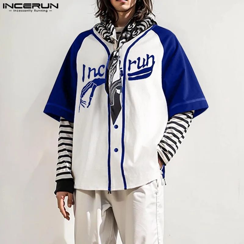INCERUN Tops 2025 American Style Fashion Men's Personalized Splicing Striped Shirts Casual Streetwear Loose Short Sleeved Blouse
INCERUN Tops 2025 American Style Fashion Men's Personalized Splicing Striped Shirts Casual Streetwear Loose Short Sleeved Blouse