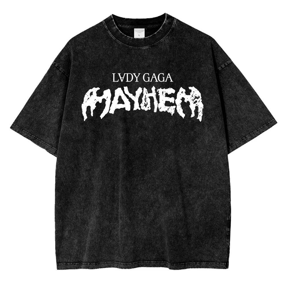 Vintage Washed Lady Gaga The Mayhem Ball Tour 2025 T-shirts Fashionable Men/Women Aesthetic High Quality Acid Wash Cotton Tees
Vintage Washed Lady Gaga The Mayhem Ball Tour 2025 T-shirts Fashionable Men/Women Aesthetic High Quality Acid Wash Cotton Tees