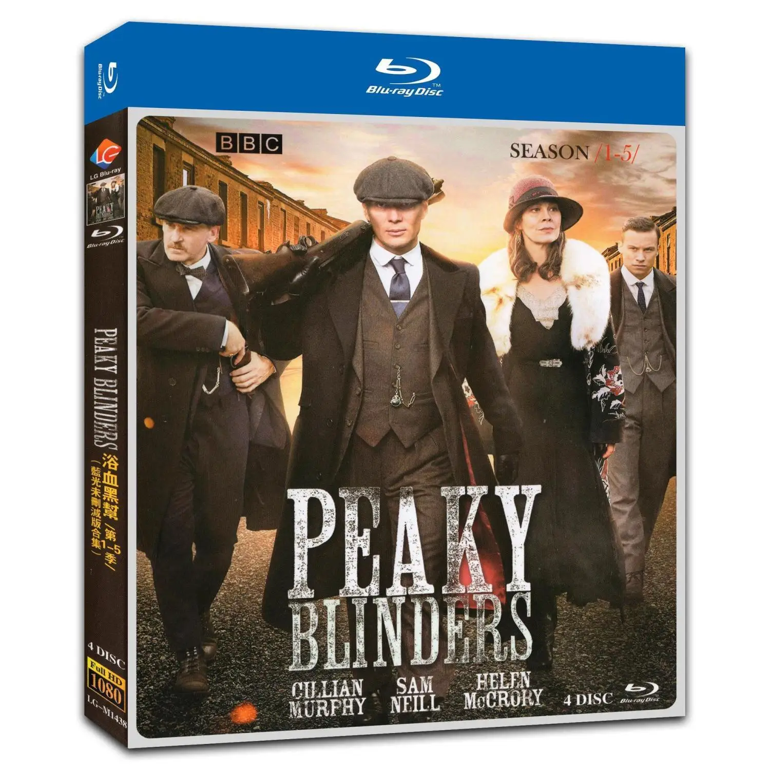 PEAKY BLINDERS Seasons 1-5, 4 Blu-ray discs with English/Chinese and English subtitles
PEAKY BLINDERS Seasons 1-5, 4 Blu-ray discs with English/Chinese and English subtitles