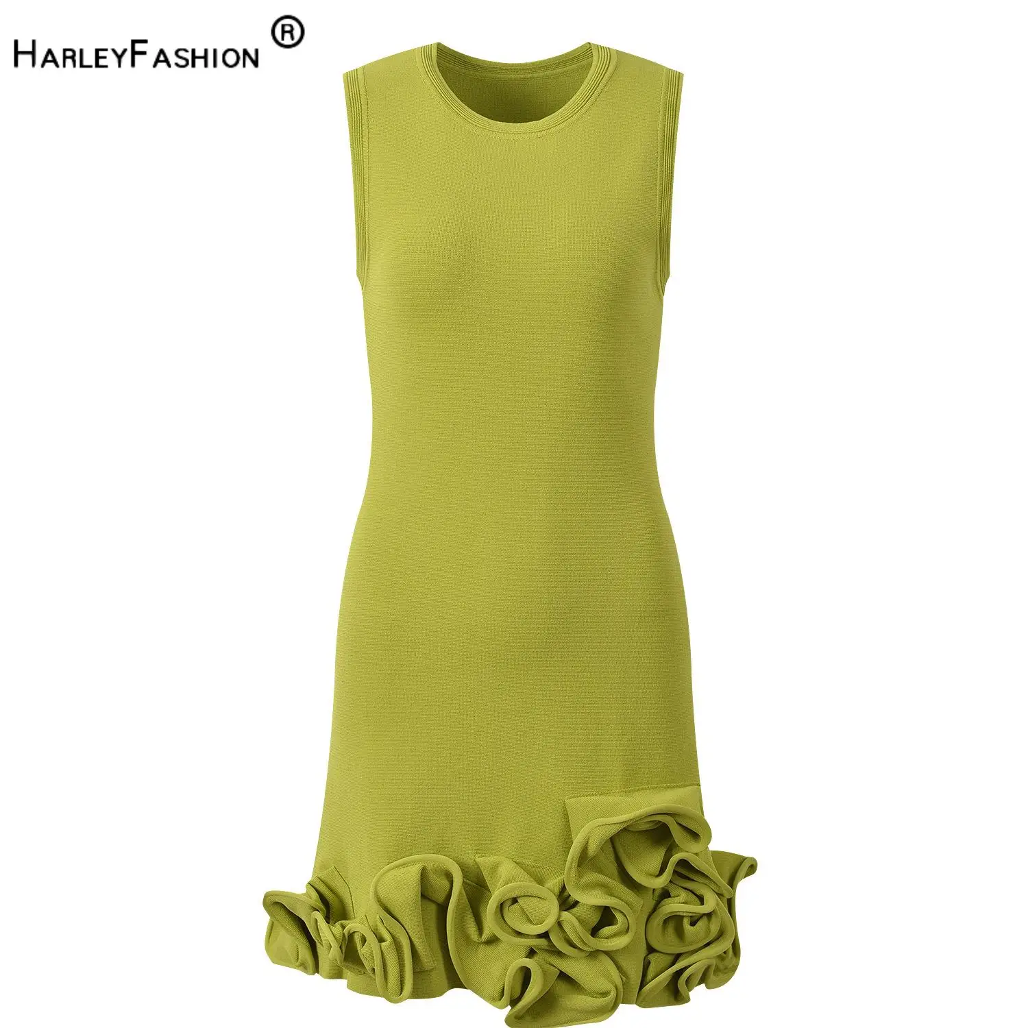 2026 Summer French Style Fashion Flower Hem Lady Slim Wear O-neck Sleeveless Solid Knits Short Mini Dress Women
2026 Summer French Style Fashion Flower Hem Lady Slim Wear O-neck Sleeveless Solid Knits Short Mini Dress Women