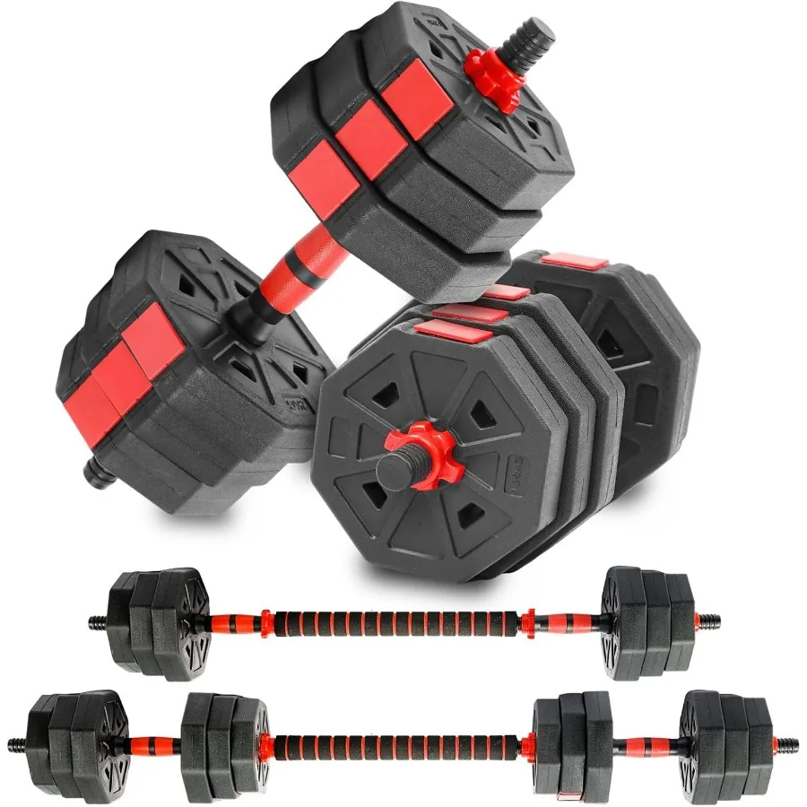 Adjustable Dumbbell Set, 5-44 lbs Free Weight Set with Connector, Convertible Dumbbell, Barbell, Push-up, Home Gym Fitness Weigh
Adjustable Dumbbell Set, 5-44 lbs Free Weight Set with Connector, Convertible Dumbbell, Barbell, Push-up, Home Gym Fitness Weigh
