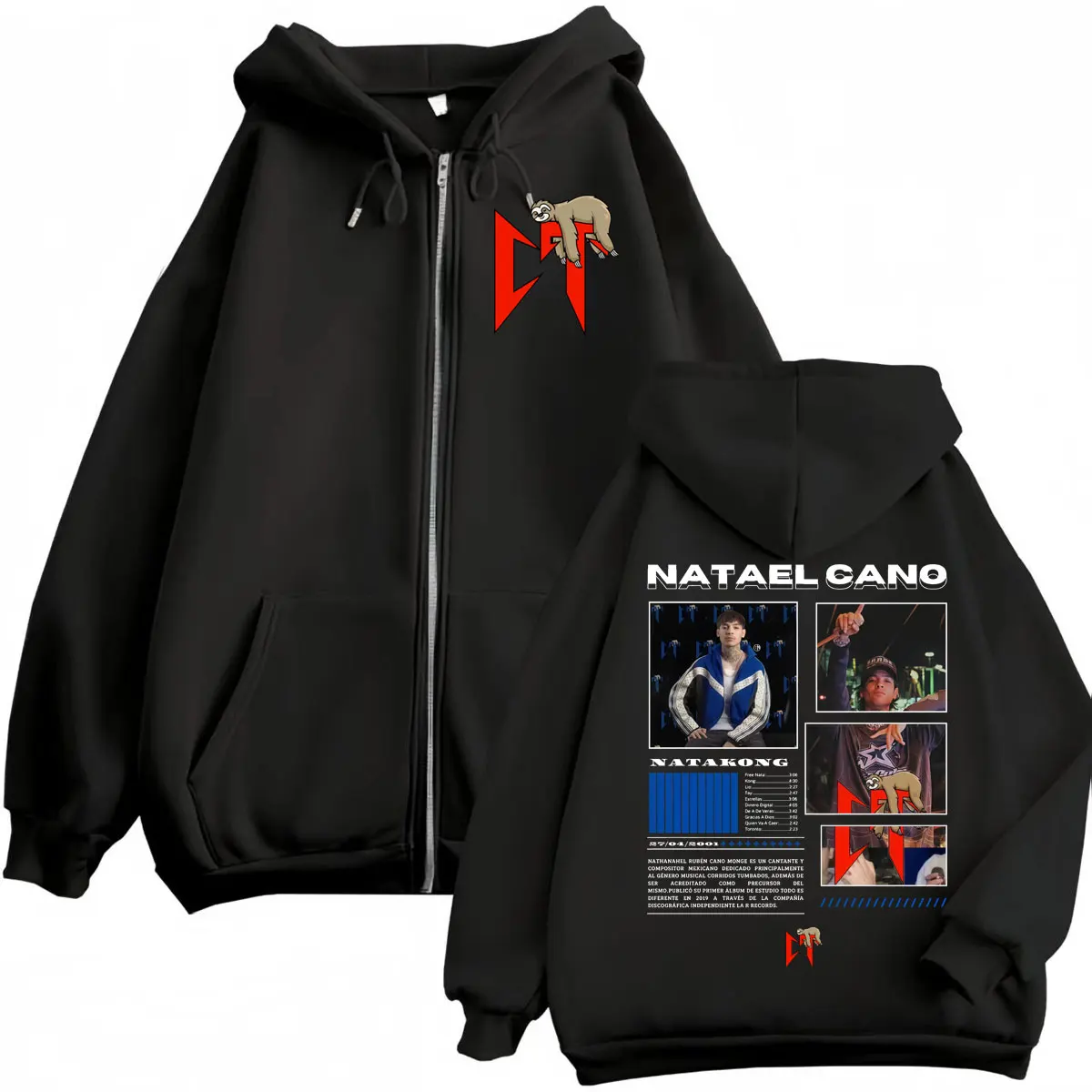 Rapper Natanael Cano Sloth Graphic Zipper Hoodies Fashion Hip Hop Zip Up Sweatshirts Men Women Clothing Harajuku Y2k Pullovers
Rapper Natanael Cano Sloth Graphic Zipper Hoodies Fashion Hip Hop Zip Up Sweatshirts Men Women Clothing Harajuku Y2k Pullovers