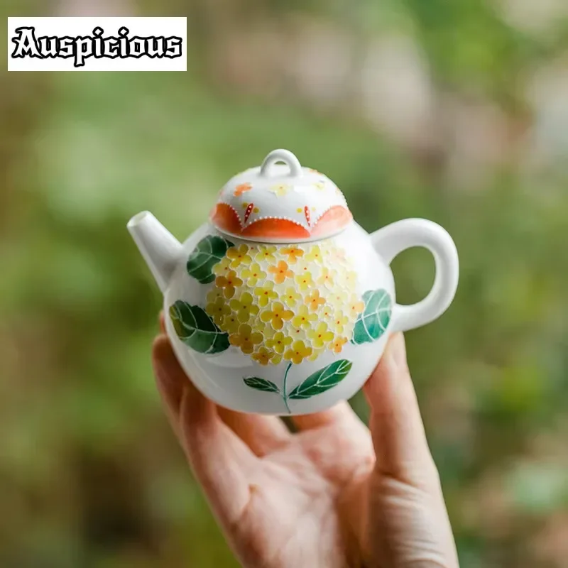 170ml Hand Painted Embroidery Flower Ceramic Teapot Handmamde Pile Carved Kettle with Filter Chinese Tea Maker Pot Kung Fu Set
170ml Hand Painted Embroidery Flower Ceramic Teapot Handmamde Pile Carved Kettle with Filter Chinese Tea Maker Pot Kung Fu Set