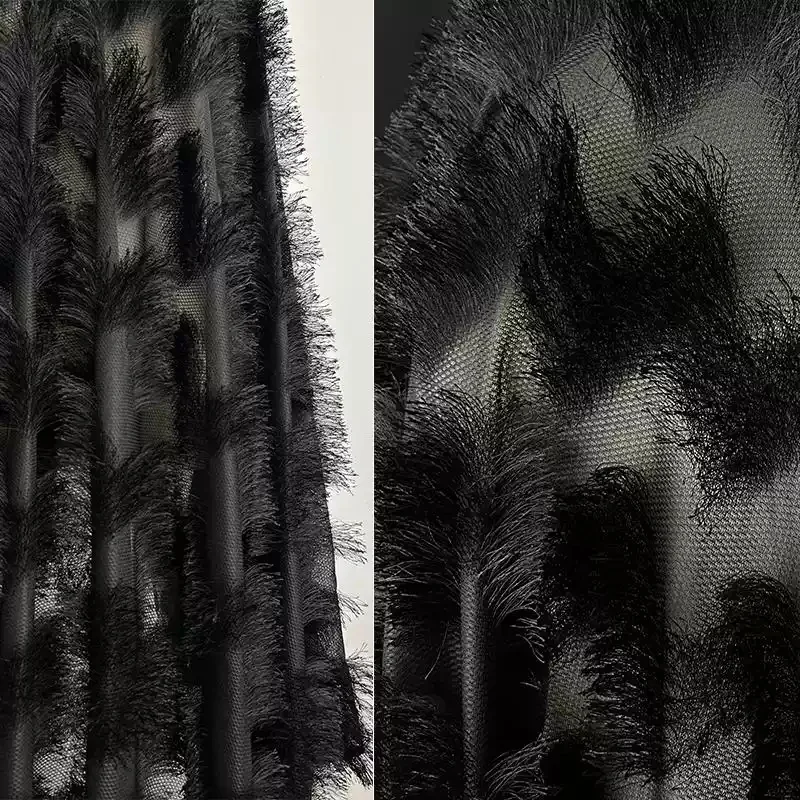 Wave Type Feather Tassels Lace Material Wedding Dress Formal Dress Handmade Background Decoration Diy Clothing Fabric
Wave Type Feather Tassels Lace Material Wedding Dress Formal Dress Handmade Background Decoration Diy Clothing Fabric
