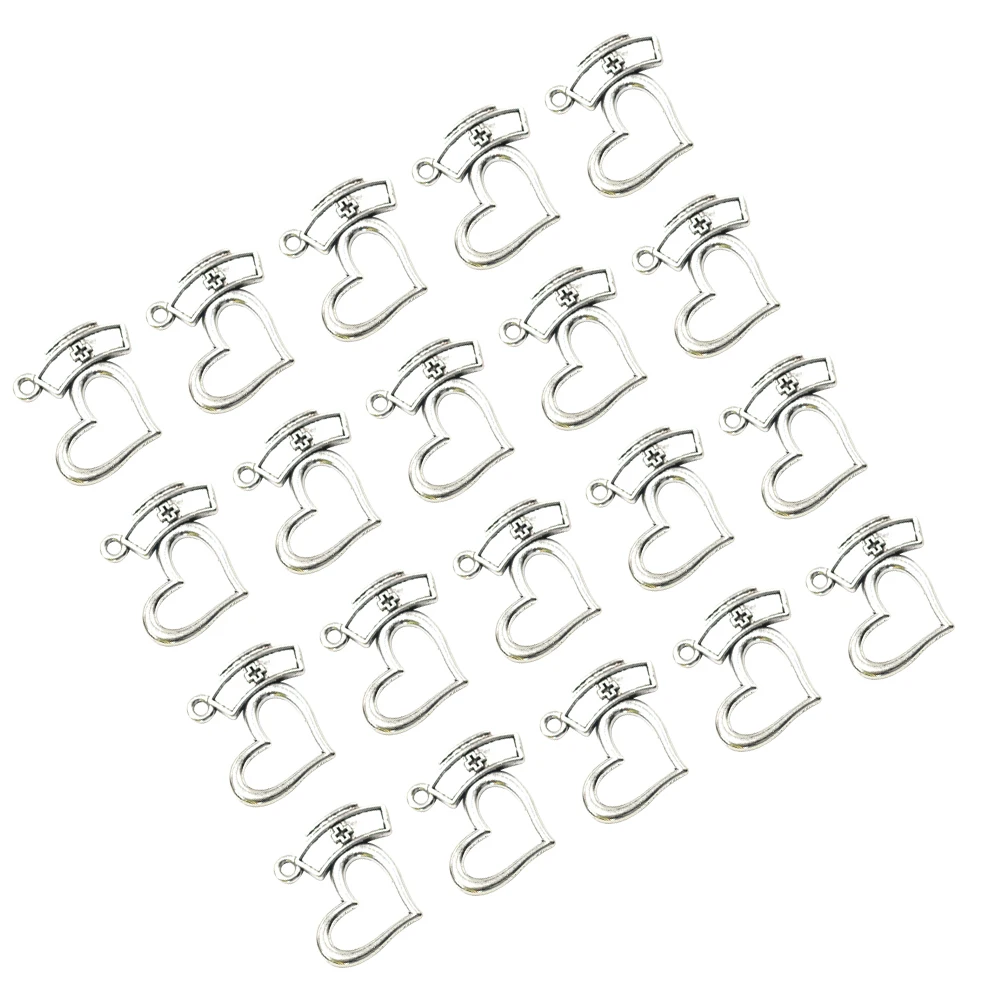 50 Pcs Nurse Cap Necklace Alloy Pendant Charms Heart Shaped DIY Jewelry Making Supplies Bracelet Earrings Accessories Craft
50 Pcs Nurse Cap Necklace Alloy Pendant Charms Heart Shaped DIY Jewelry Making Supplies Bracelet Earrings Accessories Craft