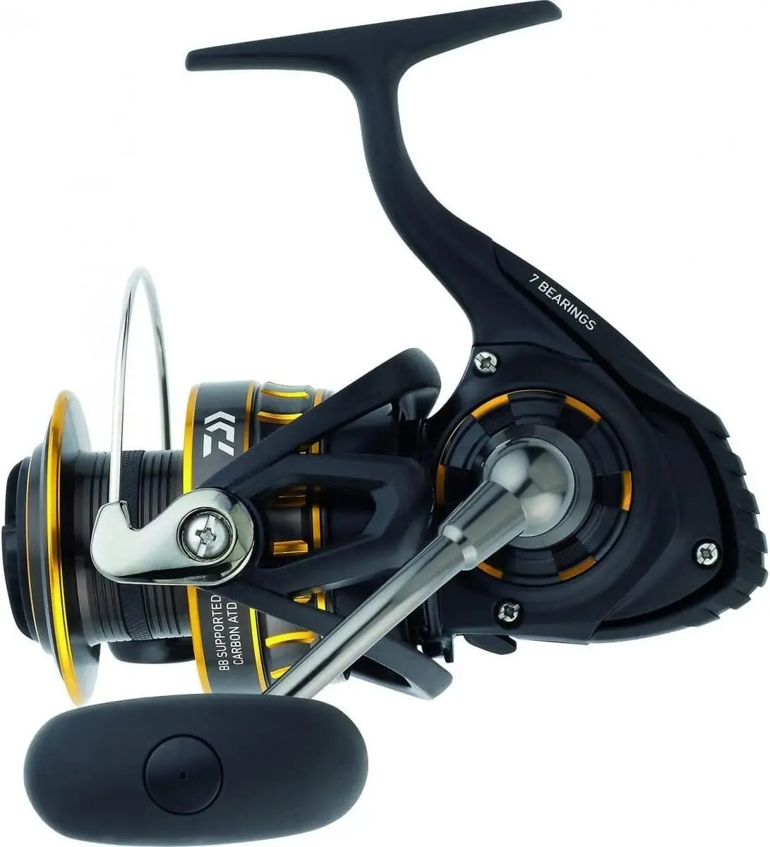 Saltwater Spinning Reel, 2500, 5.6: 1 Gear Ratio, 6+1 Bearings, 33.20" Retrieve Rate, 13.20 lb Max Drag,Black/go
Saltwater Spinning Reel, 2500, 5.6: 1 Gear Ratio, 6+1 Bearings, 33.20" Retrieve Rate, 13.20 lb Max Drag,Black/go