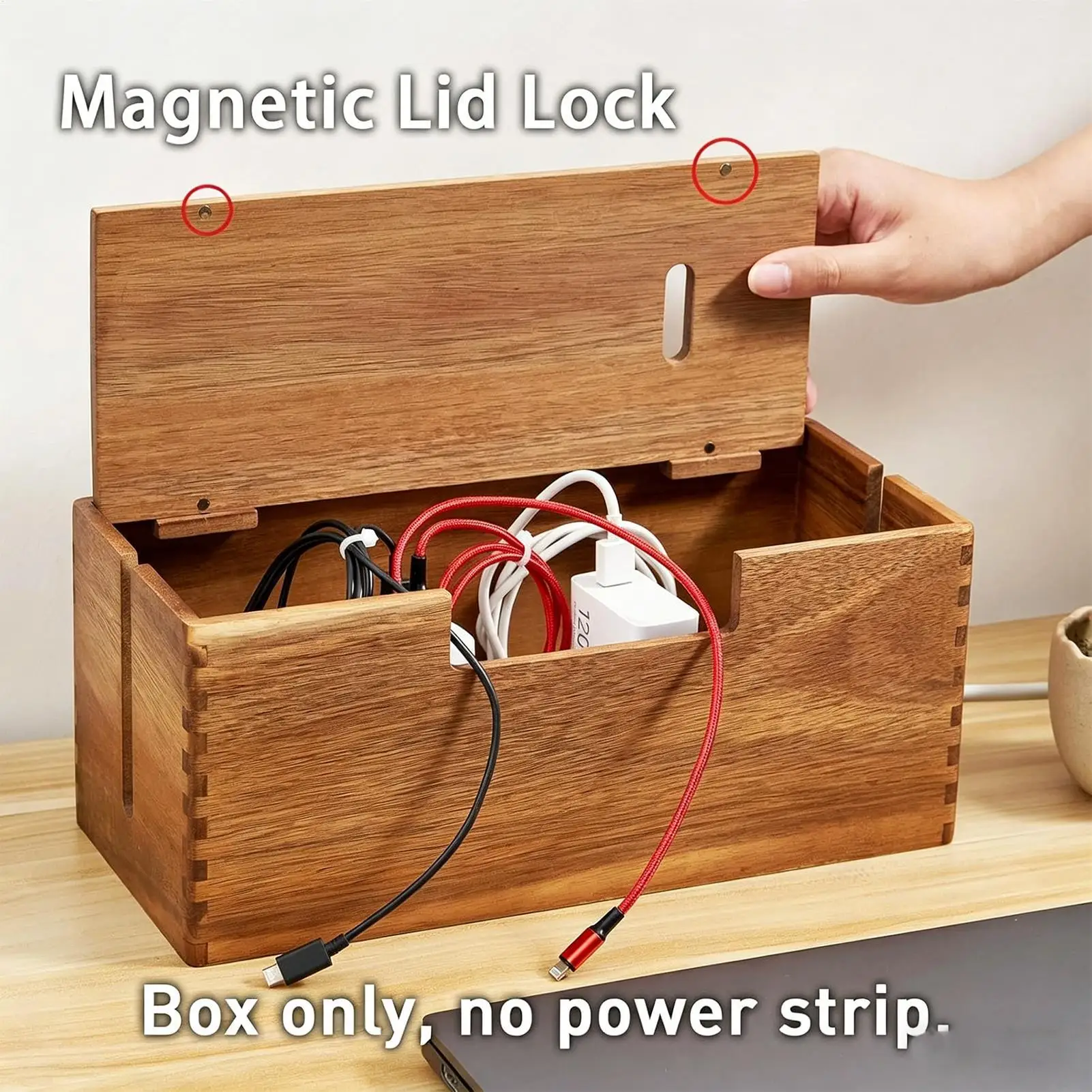 Cord Organizer Box Wooden Cable Storage Hiding Container Cord Storage Box for Home Office Dorm Room Hotel Farmhouse School
Cord Organizer Box Wooden Cable Storage Hiding Container Cord Storage Box for Home Office Dorm Room Hotel Farmhouse School