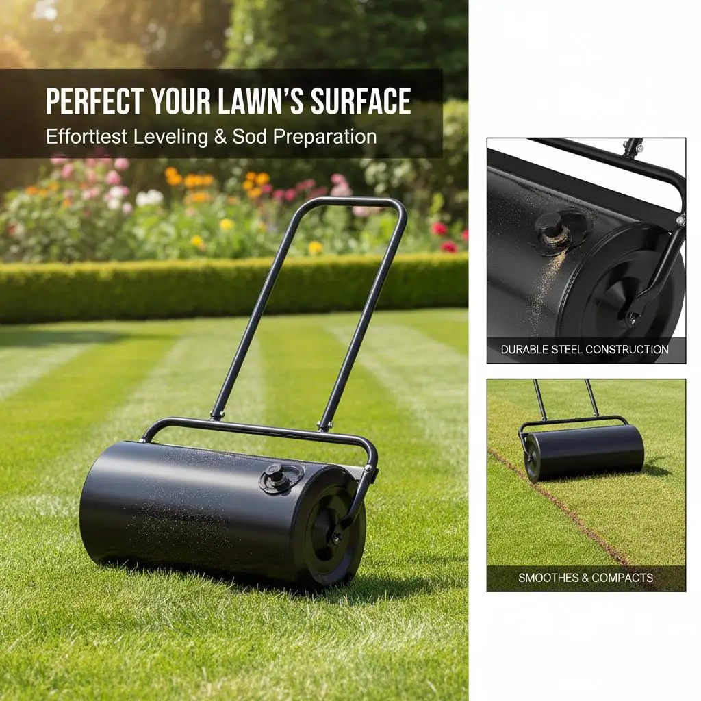 Garden Grass Compactor 13 Gallon For Turf Backyard Orchard, Water Sand Filled Cylinder Manual Push Pull Tool U-Shaped Ergonom
Garden Grass Compactor 13 Gallon For Turf Backyard Orchard, Water Sand Filled Cylinder Manual Push Pull Tool U-Shaped Ergonom