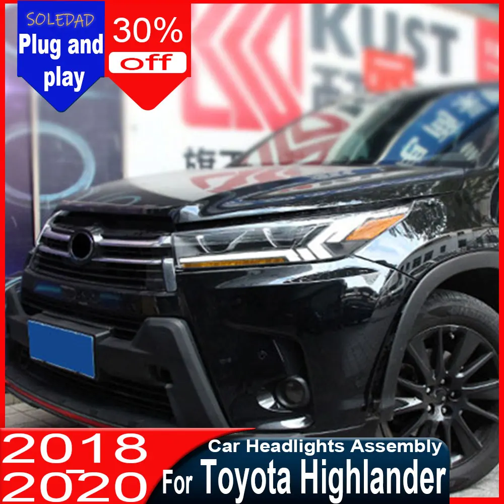 Car Styling Headlight for Toyota Highlander Headlamp 2018 2019 2020 2021 Highlander DRL Turn Signal Low High Beam Projector Lens
Car Styling Headlight for Toyota Highlander Headlamp 2018 2019 2020 2021 Highlander DRL Turn Signal Low High Beam Projector Lens