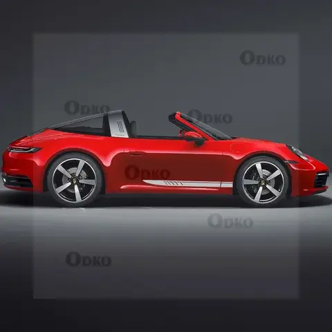 Door Side Stickers for PORSCHE 911 Car Styling Accessories Car Side Skirt Body Under Strips Decal Stickers Vinyl