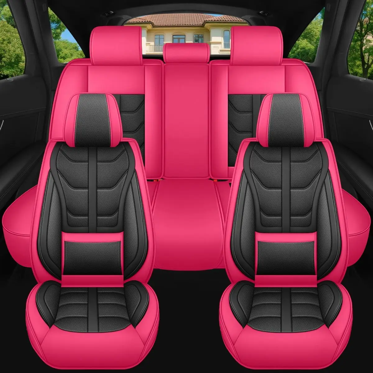 Universal Car Seat Covers Four Seasons Durable Artificial Leather Seat Cushion for 90% Sedan SUV Include Front and Rear Cover
Universal Car Seat Covers Four Seasons Durable Artificial Leather Seat Cushion for 90% Sedan SUV Include Front and Rear Cover