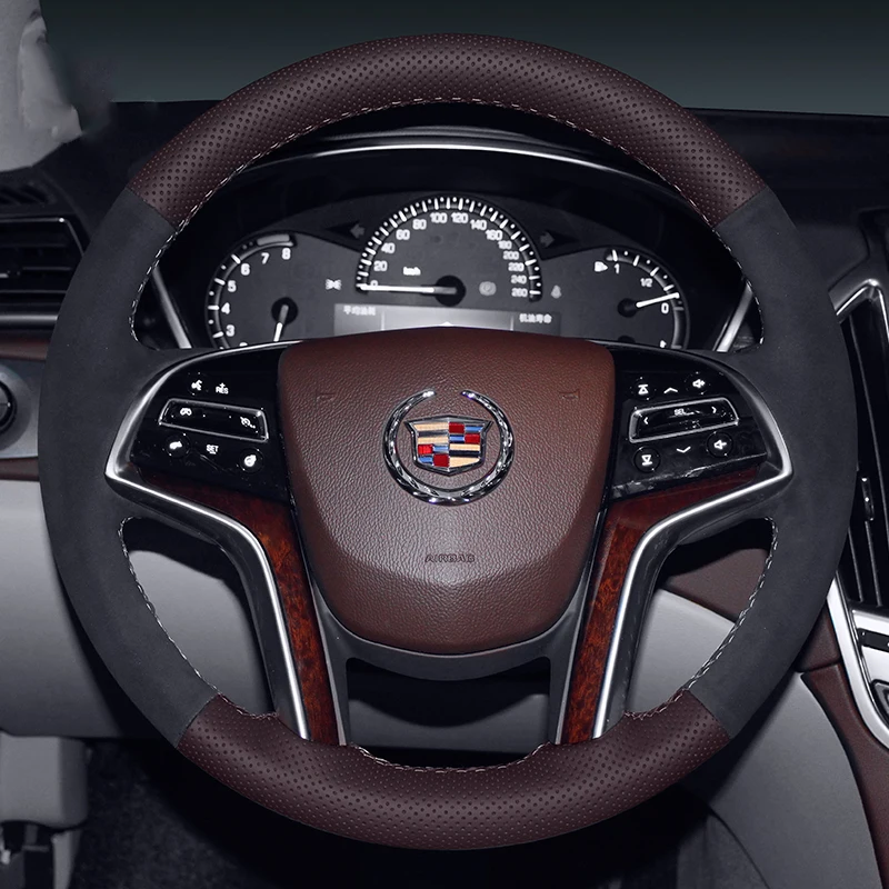 DIY Hand Sewing Car Steering Wheel Cover for Cadillac XTS ATSL CT6 XT5/4 SRX Car Genuine Leather Suede Interior Accessories
DIY Hand Sewing Car Steering Wheel Cover for Cadillac XTS ATSL CT6 XT5/4 SRX Car Genuine Leather Suede Interior Accessories