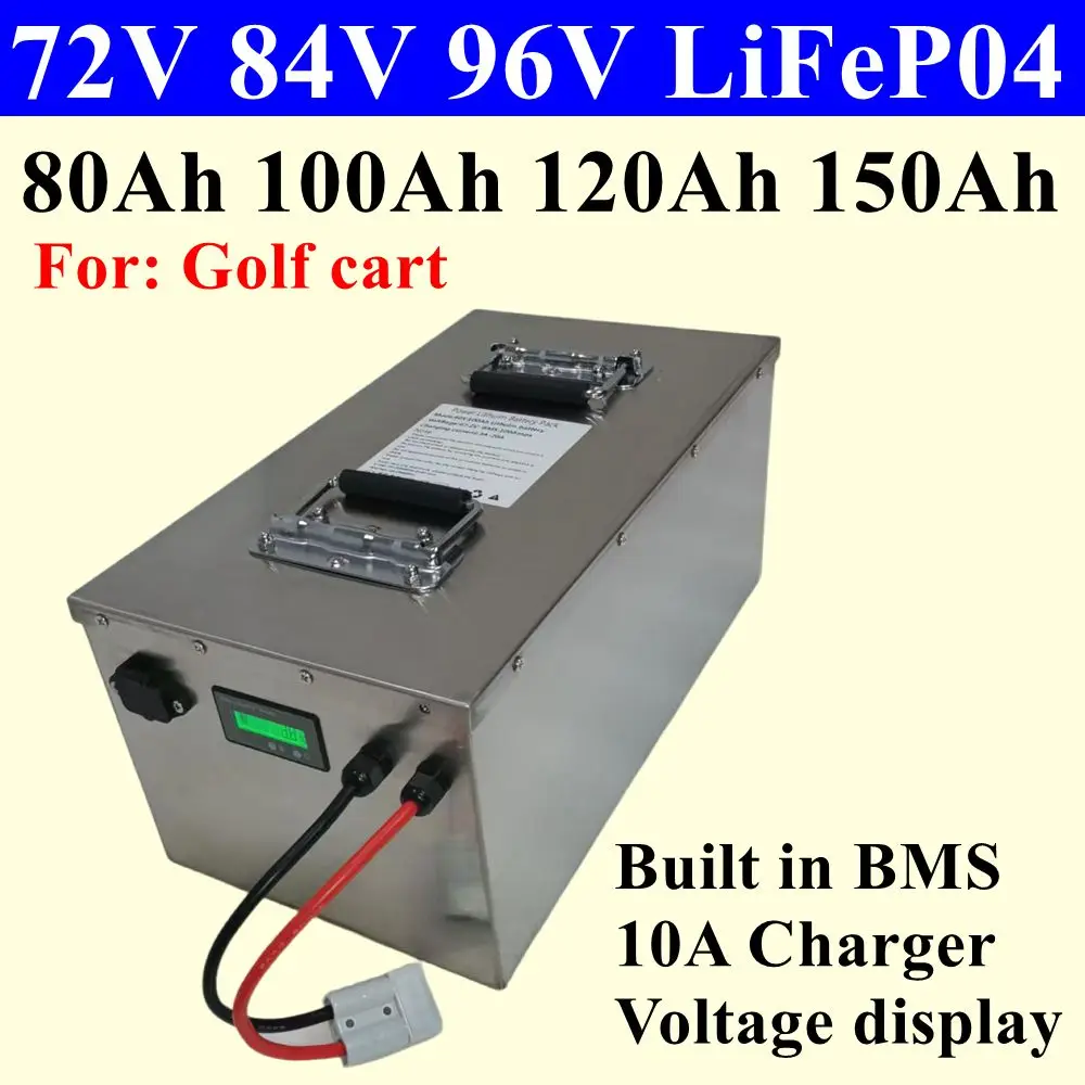 24S 72V 84V 96V 80AH 100AH 150AH LIFEPO4 battery pack with BMS for 7000W EV RV AGV Golf Cart,Eagle Motorcyc +10A charger
24S 72V 84V 96V 80AH 100AH 150AH LIFEPO4 battery pack with BMS for 7000W EV RV AGV Golf Cart,Eagle Motorcyc +10A charger
