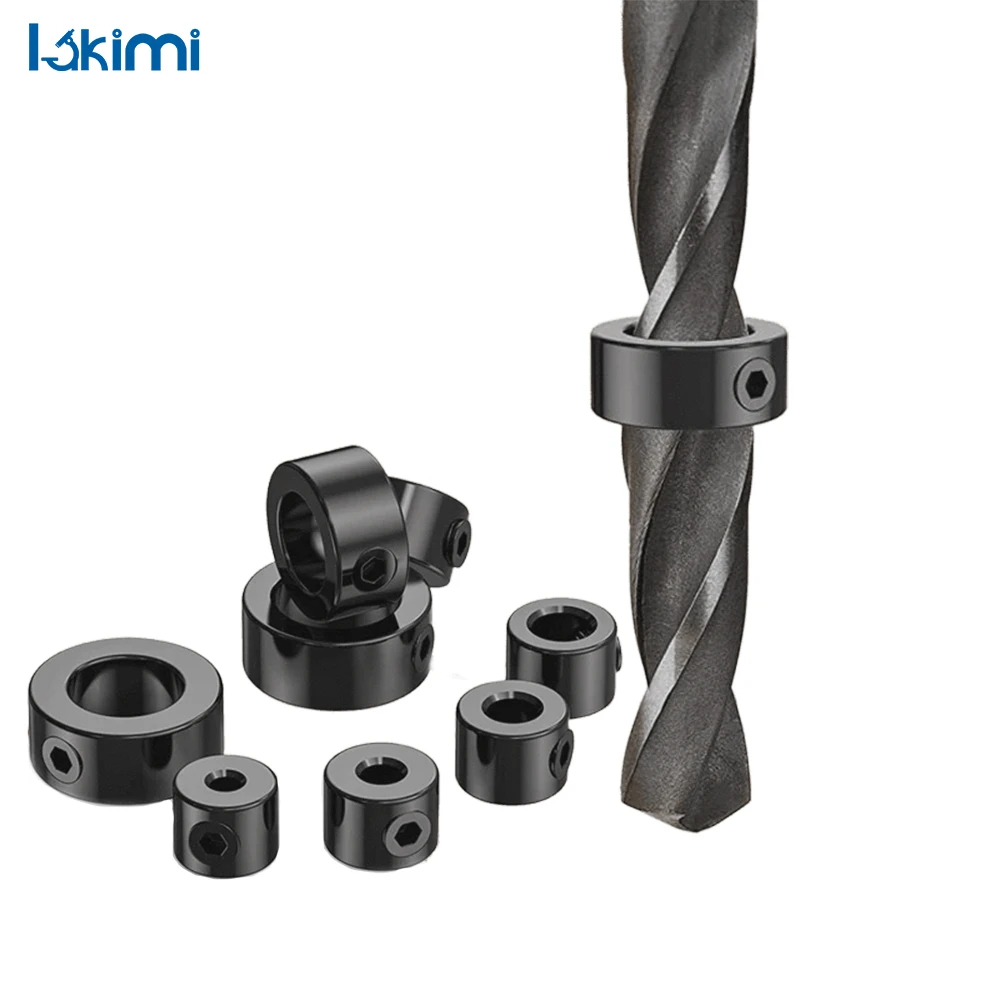 Drill Depth Stop Adjustable Collar Set - Limit Ring Bit Positioner with Allen Wrench and Tightening Stopper Screws LK-AA98
Drill Depth Stop Adjustable Collar Set - Limit Ring Bit Positioner with Allen Wrench and Tightening Stopper Screws LK-AA98