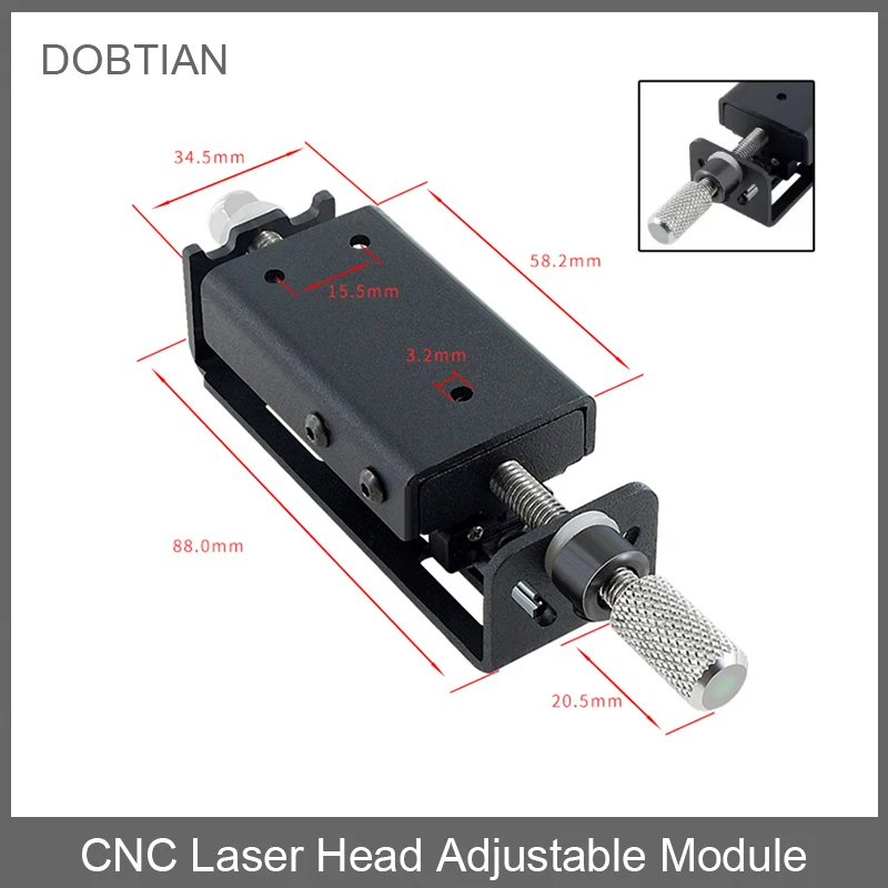 CNC Laser Head Adjustable Module Mounting Frame For Focus Cutting Machine Mechanisms Device Parts
CNC Laser Head Adjustable Module Mounting Frame For Focus Cutting Machine Mechanisms Device Parts