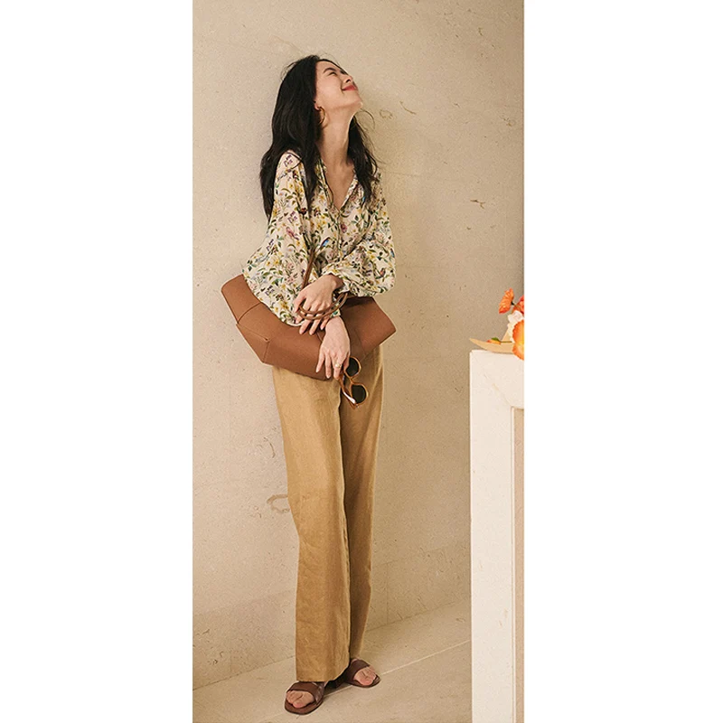 Шифоновая женская блузка V-Ne Bubble Sve с цветочным принтом, весенне-осенняя повседневная удобная длинная блузка свободного покроя
Шифоновая женская блузка V-Ne Bubble Sve с цветочным принтом, весенне-осенняя повседневная удобная длинная блузка свободного покроя