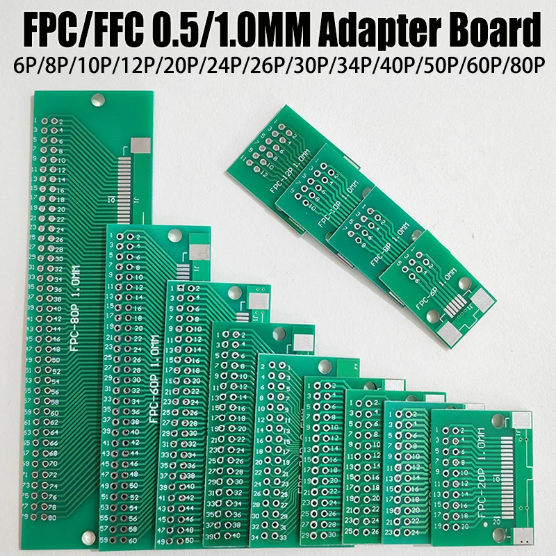 FPC/FFC Flexible Ribbon Cable Adapter Board 0.5MM/1.0MM/spacing Up To 2.54mm 6P/8P/10P/12P/20P/24P/26P/30P/34P/40P/50P/60P/80P
FPC/FFC Flexible Ribbon Cable Adapter Board 0.5MM/1.0MM/spacing Up To 2.54mm 6P/8P/10P/12P/20P/24P/26P/30P/34P/40P/50P/60P/80P