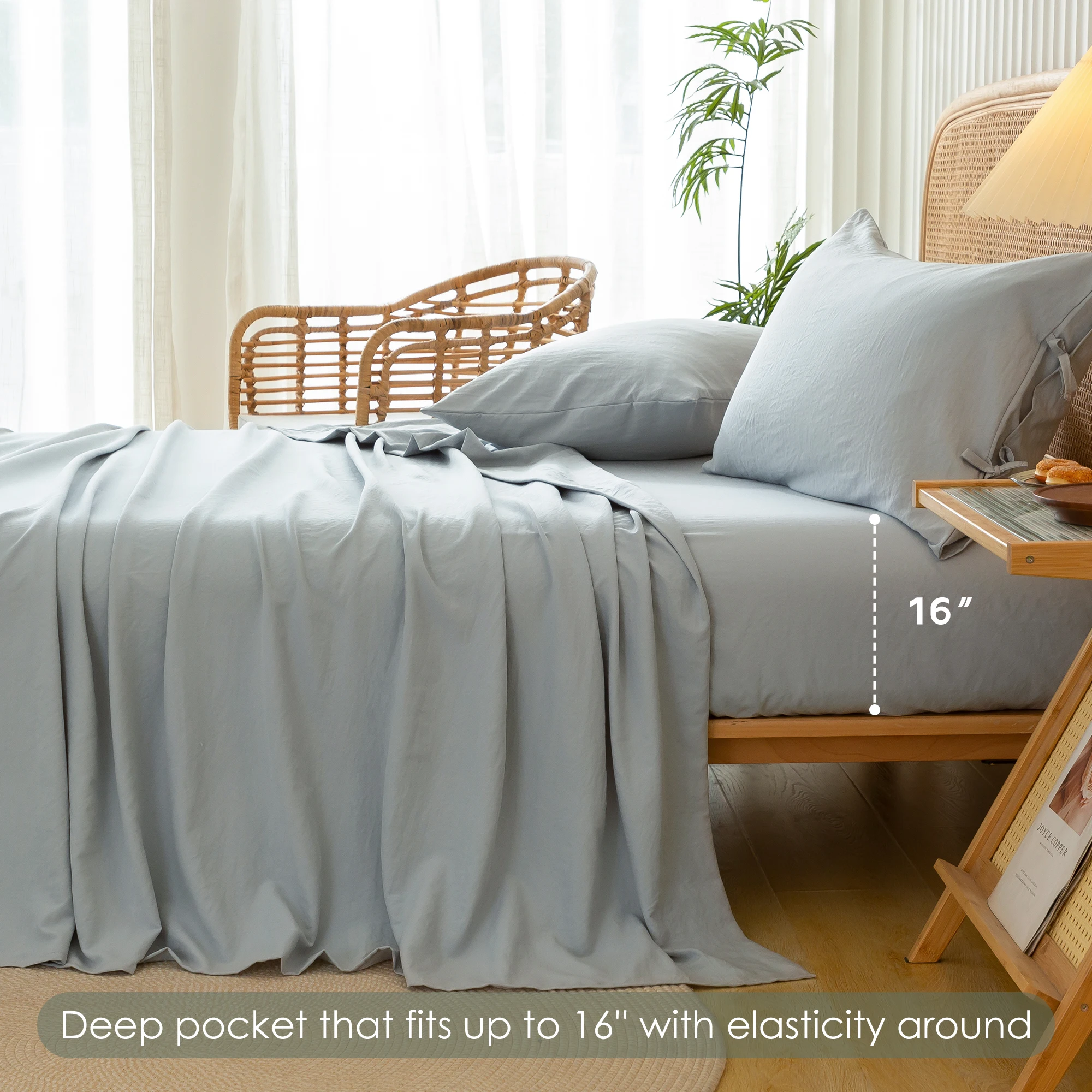 Queen Size Sheet Sets,Grey Solid,Lightweight Super Soft Easy Care Washed PolyCotton,Vintage Wrinkle Look,4 Piece Bedding Set .
Queen Size Sheet Sets,Grey Solid,Lightweight Super Soft Easy Care Washed PolyCotton,Vintage Wrinkle Look,4 Piece Bedding Set .
