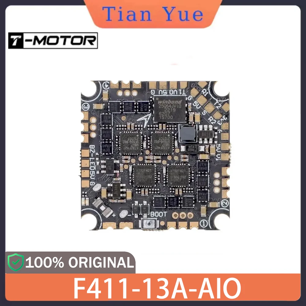 T-MOTOR F411 AIO 1S 13A BL32 ESC 16MB Black Box BMI270 for Racing Whoop Toothpick Drone
T-MOTOR F411 AIO 1S 13A BL32 ESC 16MB Black Box BMI270 for Racing Whoop Toothpick Drone