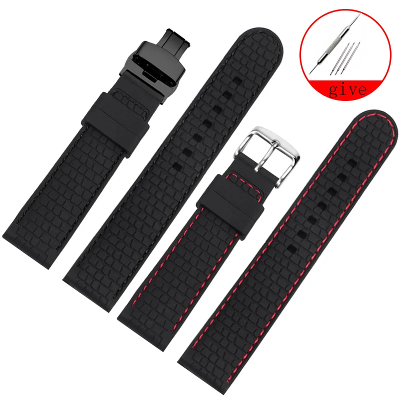 YOPO Selected Quality Silicone UniversalInterface Watchstrap Black Waterproof Rubber NeedleBuckle Accessories Wriststrap
YOPO Selected Quality Silicone UniversalInterface Watchstrap Black Waterproof Rubber NeedleBuckle Accessories Wriststrap