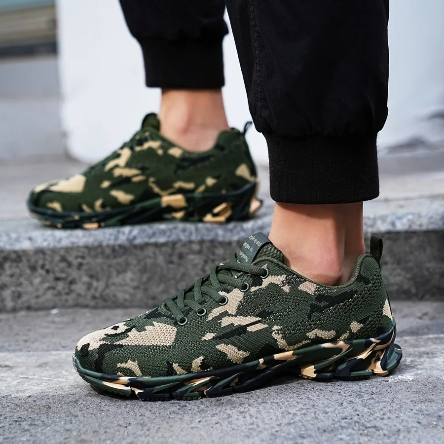 Men's Casual Sports Shoes Breathable Mesh Running Shoes Blade Sole Non-slip Trendy Male Sneakers Outdoor Lace Up Jogging Shoes
Men's Casual Sports Shoes Breathable Mesh Running Shoes Blade Sole Non-slip Trendy Male Sneakers Outdoor Lace Up Jogging Shoes