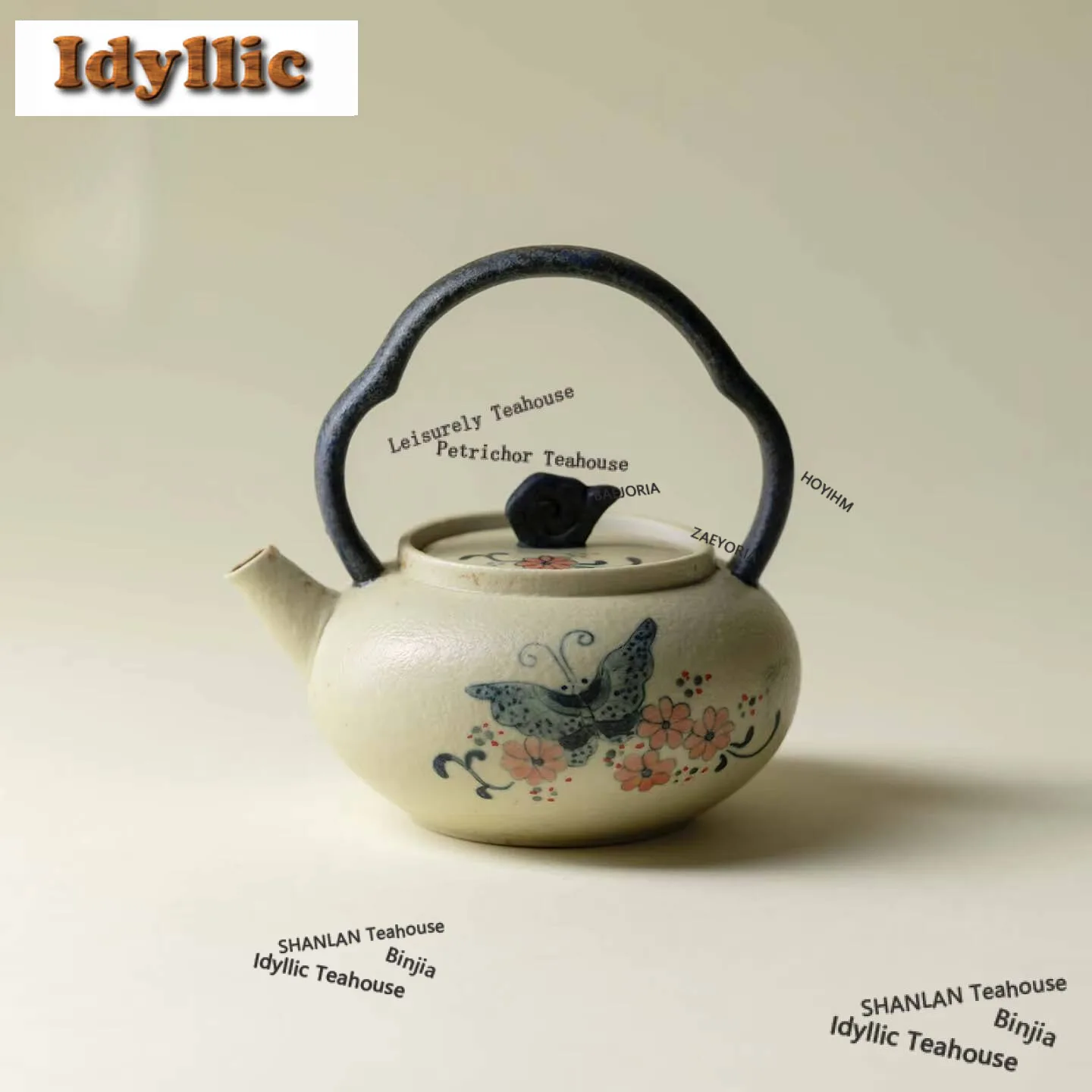 100ml Hand-painted Butterfly Firestone Red Teapot Elegant Tea Infuser Pot Tea Maker Kettle With Ball Hole Teaware Collection
100ml Hand-painted Butterfly Firestone Red Teapot Elegant Tea Infuser Pot Tea Maker Kettle With Ball Hole Teaware Collection