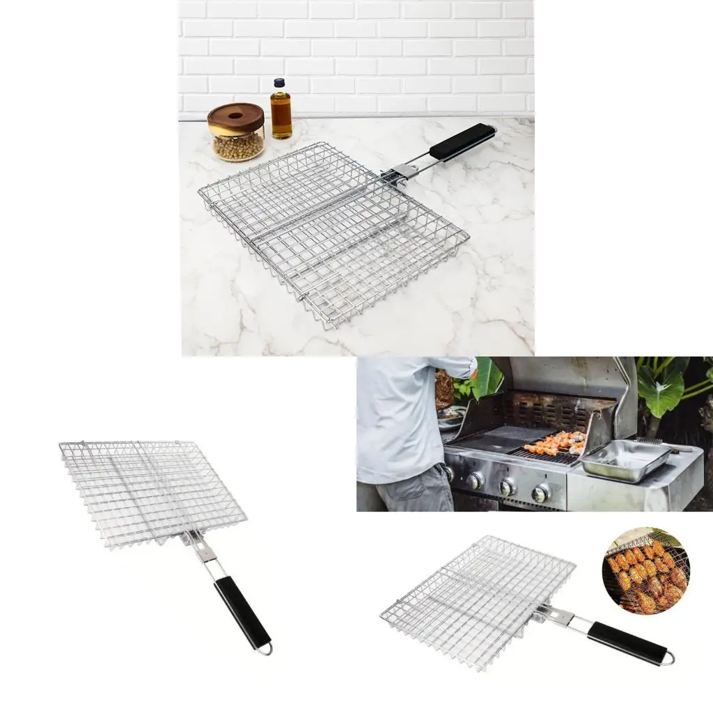 Practical Nonrust Steel BBQ Grills Basket 32cm With Detachable Handle Grilling Tool Perfect For Fish Vegetables
Practical Nonrust Steel BBQ Grills Basket 32cm With Detachable Handle Grilling Tool Perfect For Fish Vegetables