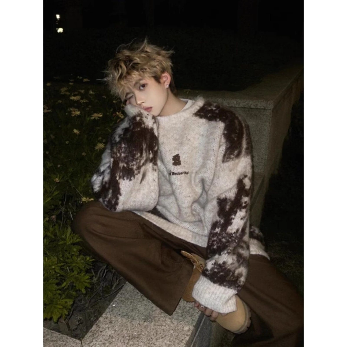 Retro American Tie Dye Loose round Ne Knitwear Men's Lazy Sle Autumn Winter Street Faion Youthful Feelings Outerwear
Retro American Tie Dye Loose round Ne Knitwear Men's Lazy Sle Autumn Winter Street Faion Youthful Feelings Outerwear