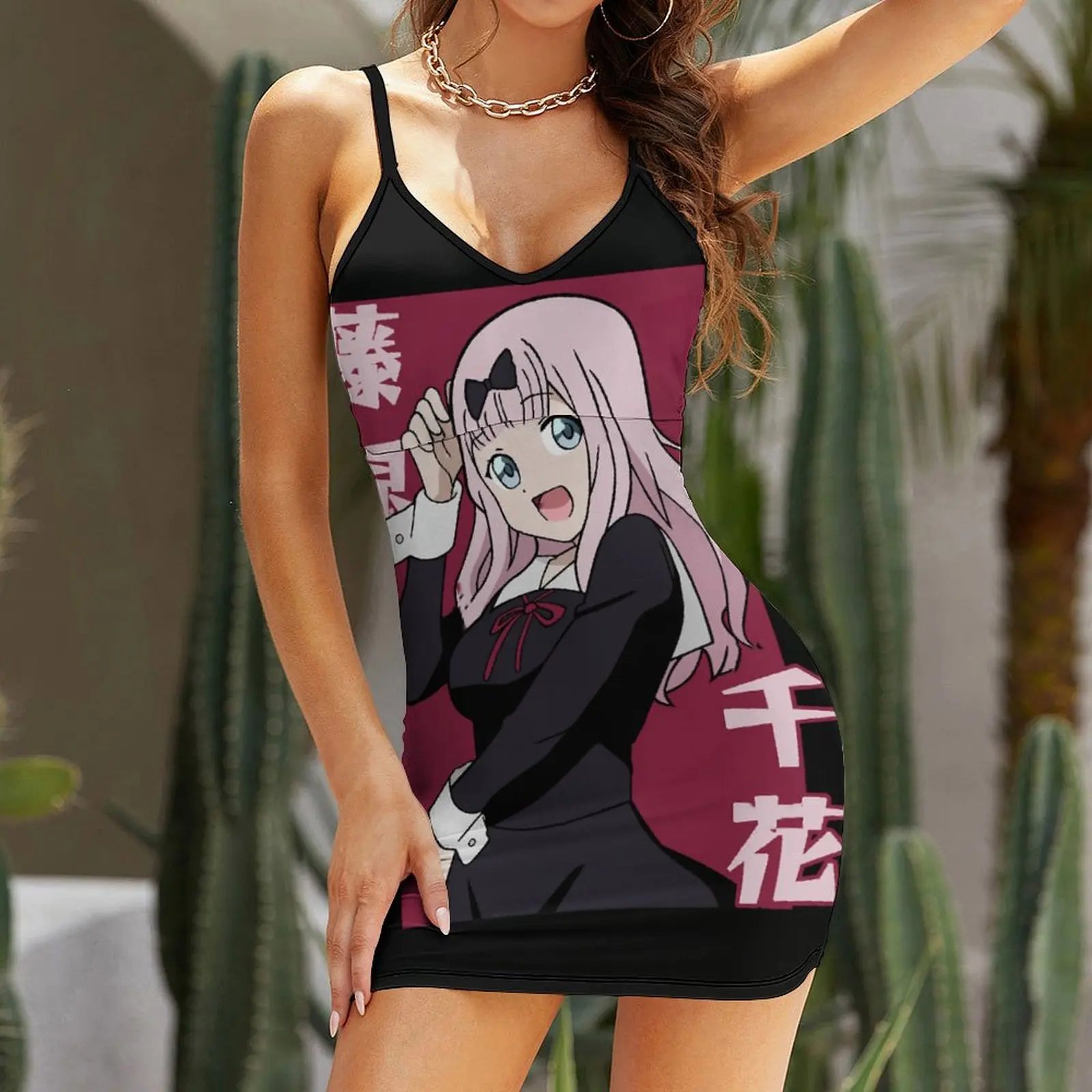 Chika Fujiwara, классическое женское платье на бретельках, сексуальная женская одежда высшего качества, юмористическое платье для отпуска 
Chika Fujiwara, классическое женское платье на бретельках, сексуальная женская одежда высшего качества, юмористическое платье для отпуска