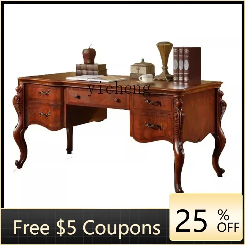 G1 solid wood desk European retro writing desk home computer desk study furniture
G1 solid wood desk European retro writing desk home computer desk study furniture